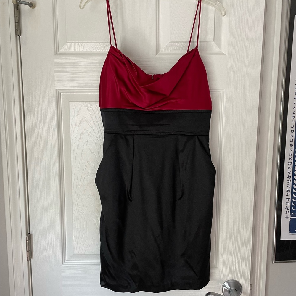 Black and Red Mini Dress